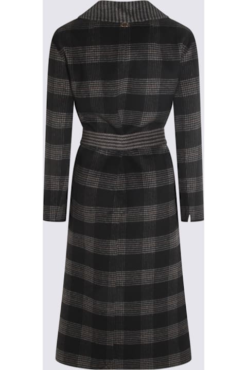 Homeware TwinSet Black And Grey Wool Coat