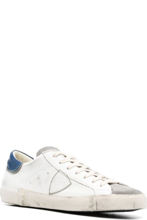 Philippe Model Sneakers for Men Philippe Model Prsx Low Sneakers - White And Blue