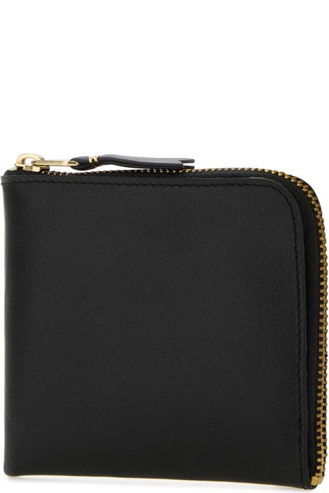 メンズ Comme des Garçonsの財布 Comme des Garçons Black Leather Wallet