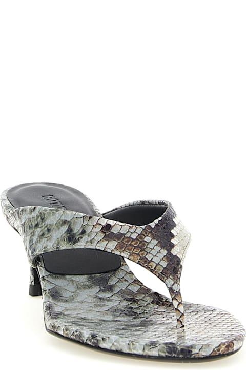 Rotate by Birger Christensen Snake Leather Mules