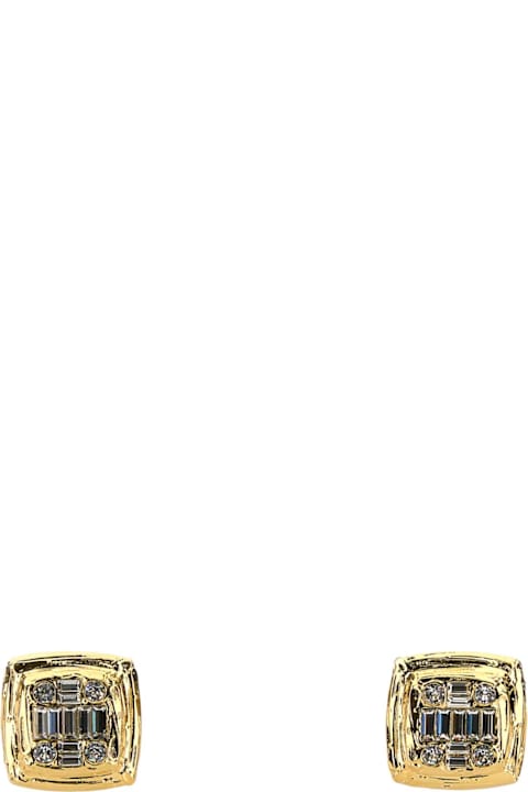 Amina Muaddi Earrings for Women Amina Muaddi Embellished Metal Jeanne Earrings