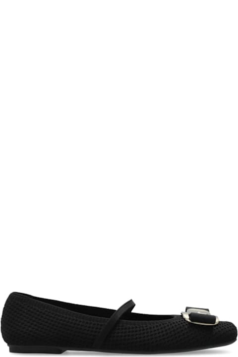 Ferragamo Flat Shoes for Women Ferragamo Logo Plaque Flat Shoes
