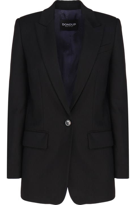 Dondup Coats & Jackets for Women Dondup Single-breasted Flannel Blazer