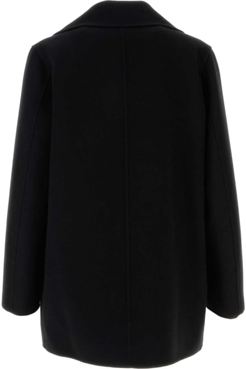 Jil Sander Coats & Jackets for Men Jil Sander Black Wool Blend Coat