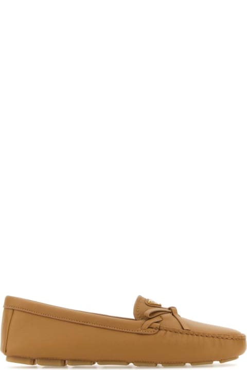 Shoes Sale for Women Prada Caramel Leather Loafers