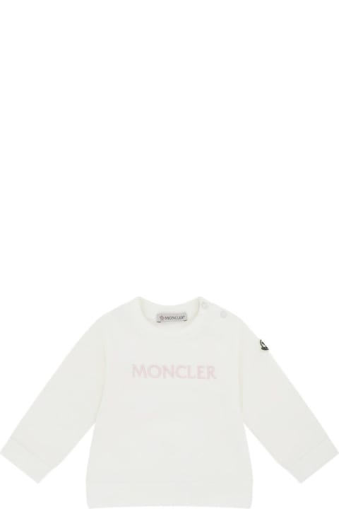 ベビーボーイズ Monclerのトップス Moncler Logo Embroidered Crewneck Sweatshirt