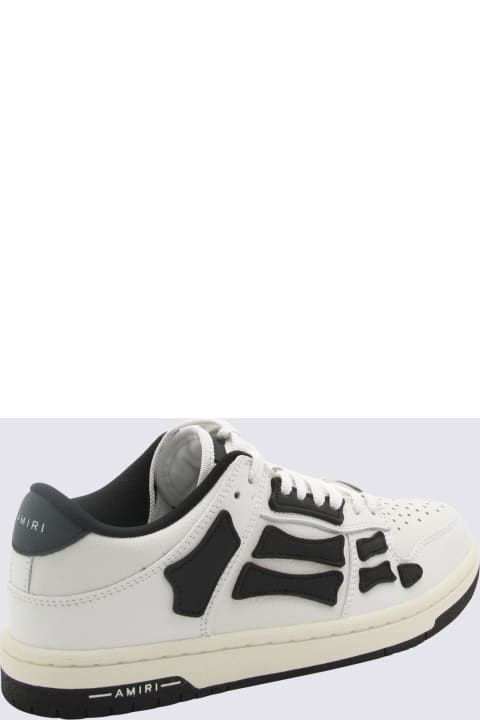 Fashion for Women AMIRI White And Black Leather Chunky Skel Low Top Sneakers