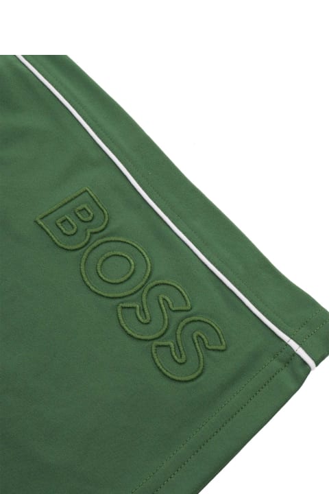 Bottoms for Boys Hugo Boss Green Shorts With Logo