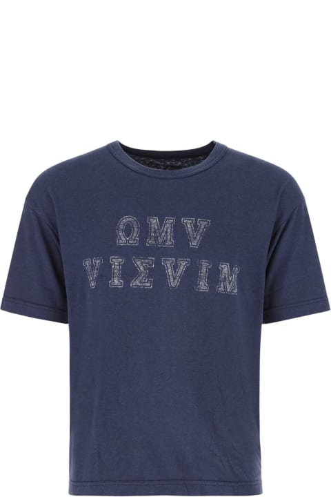 Visvim Topwear for Men Visvim Blue Cotton Alumni T-shirt