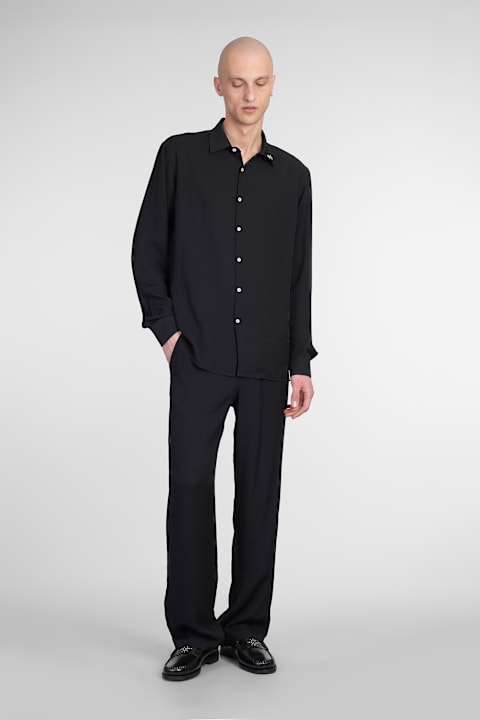 Family First Milano for Men Family First Milano Pants In Black Ramie