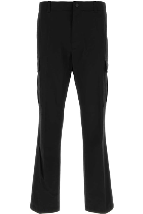 Moncler Pants for Men Moncler Black Stretch Cotton Cargo Pant
