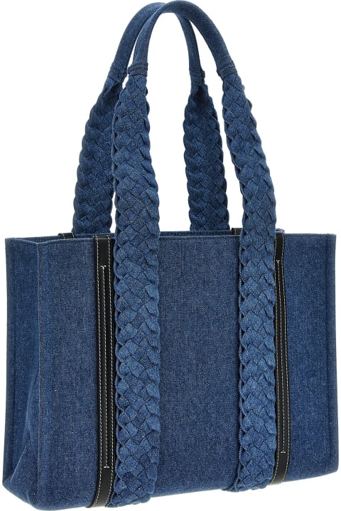 Chloé Bags for Women Chloé Small 'woody' Denim Tote Bag