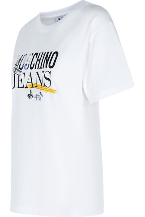 Homeware M05CH1N0 Jeans White Cotton T-shirt