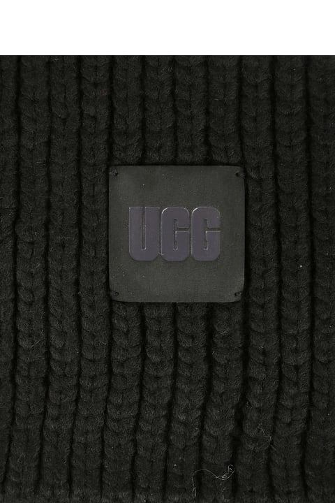 ウィメンズ UGGのスカーフ＆ストール UGG W Chunky Rib Knit Scarf Black