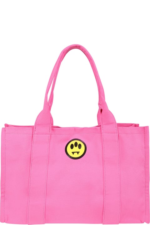 ガールズ Barrowのアクセサリー＆ギフト Barrow Fuchsia Bag For Girl With Logo And Smiley