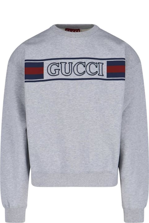 Gucci Sale for Men Gucci Logo Crewneck Sweatshirt