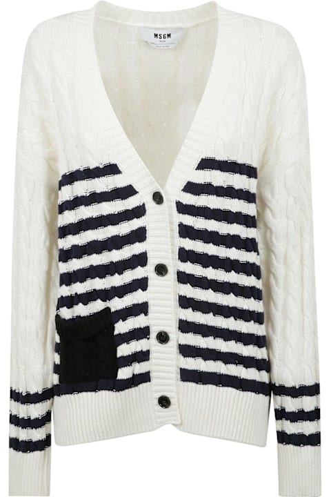 MSGM Sweaters for Women MSGM V-neck Striped Cardigan