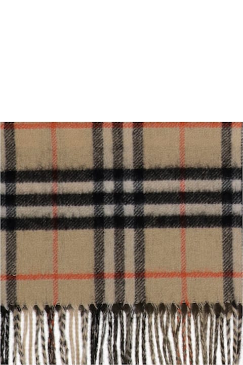 Burberry Scarves & Wraps for Women Burberry Reversible Cashmere Scarf With Check Pattern