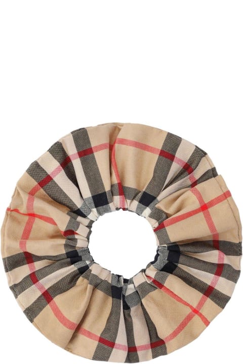 Accessories & Gifts for Boys Burberry Checked Ruched Scrunchie