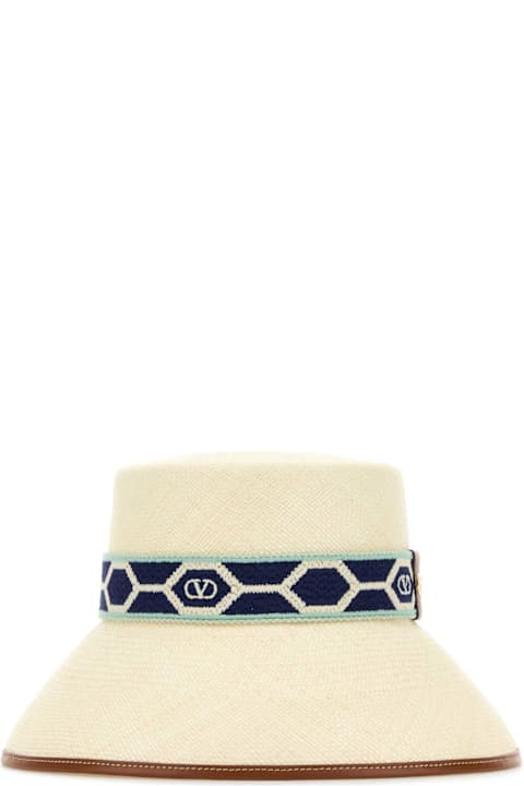 Hair Accessories for Women Valentino Garavani Straw Bucket Hat