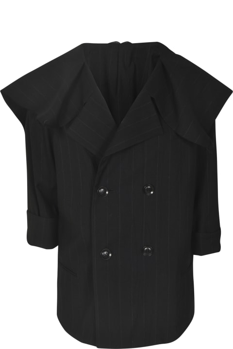 Yohji Yamamoto Coats & Jackets for Women Yohji Yamamoto Double-breasted Stripe Dinner Jacket