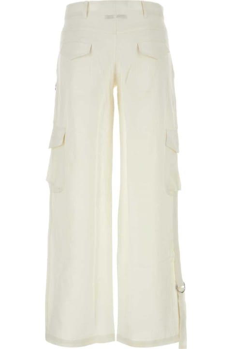 أدوات منزلية Gimaguas White Cotton Blend Gabi Cargo Pant