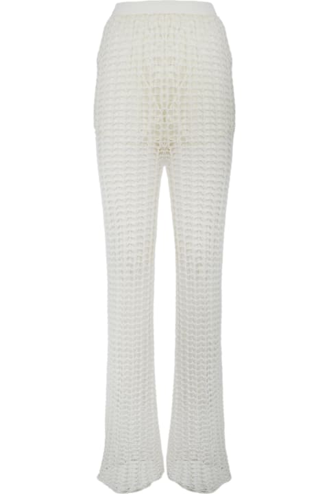 Knitted-effect Fabric Trousers