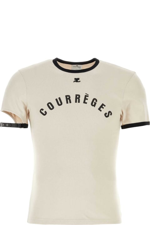 Courrèges Topwear for Men Courrèges Light Grey Cotton T-shirt