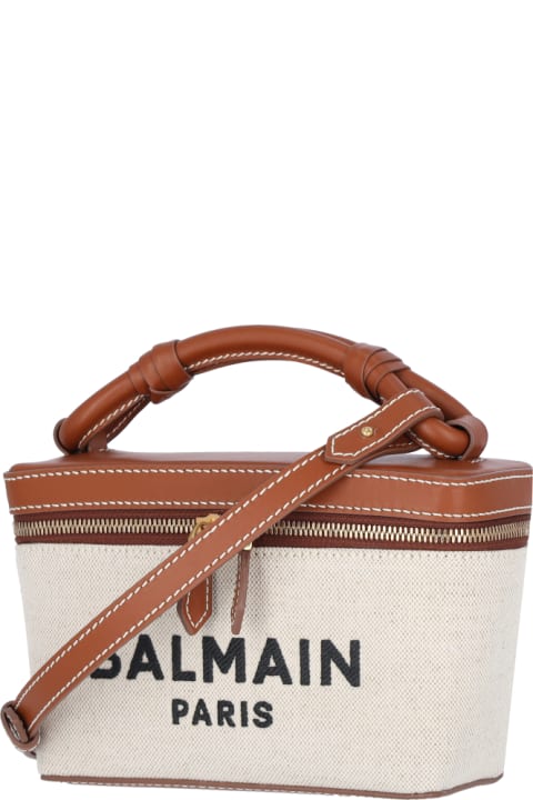 Balmain for Women Balmain 'b-army Vanity' Beige Canvas Bag