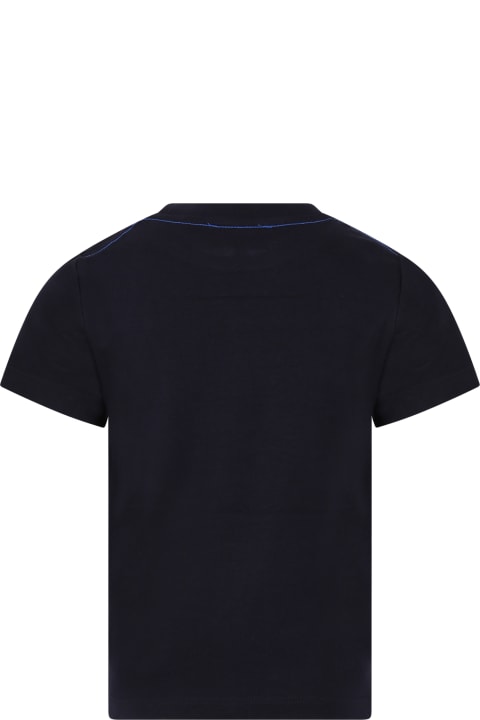 ボーイズ Marc JacobsのTシャツ＆ポロシャツ Marc Jacobs Blue T-shirt For Boy With Logo Print