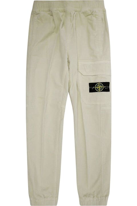 Stone Island for Girls Stone Island Compass-badge Elasticated Waistband Trousers