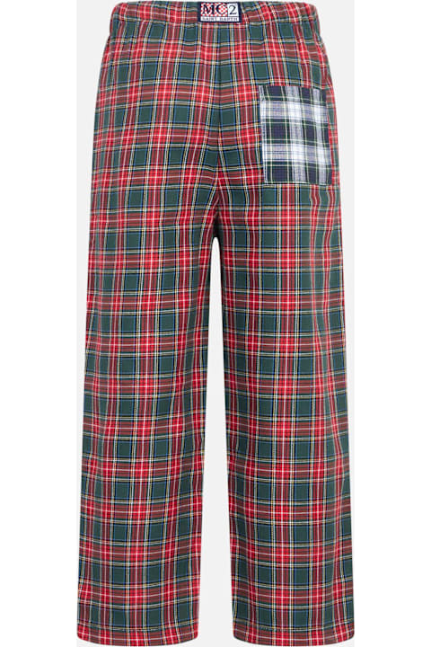 Homeware MC2 Saint Barth Kid Pajama Pants With Tartan Print