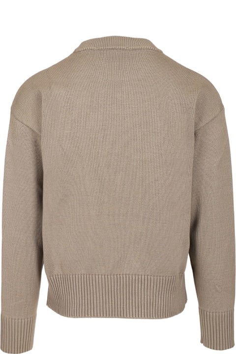 آخر صيحات الموضة من القسم الرجالي Ami Alexandre Mattiussi Sweater With Embroidered Logo