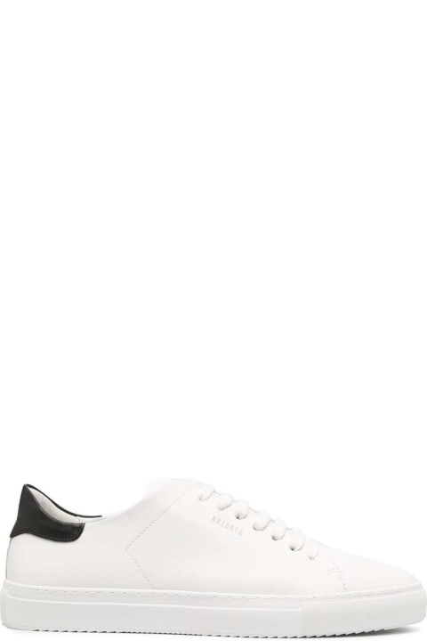 Homeware Axel Arigato 'clean 90 Contrast' White Low Top Sneakers With Laminated Logo In Leather Man