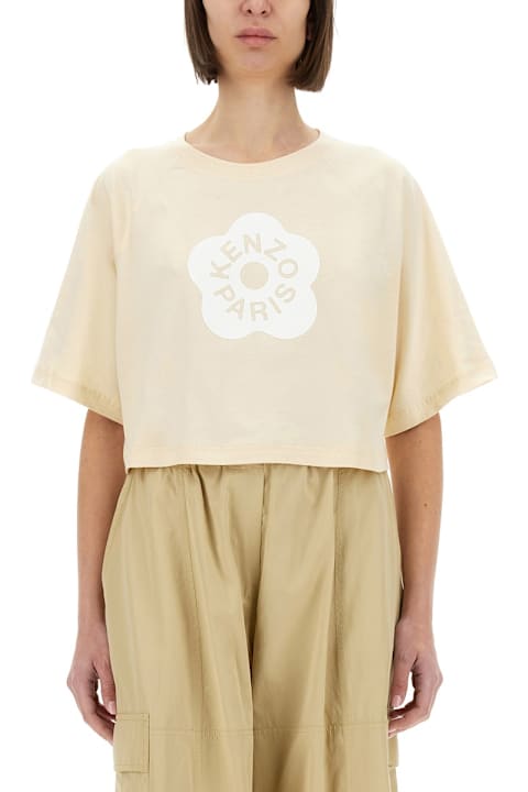 Kenzo Topwear for Women Kenzo "boke Flower 2.0" Cropped T-shirt