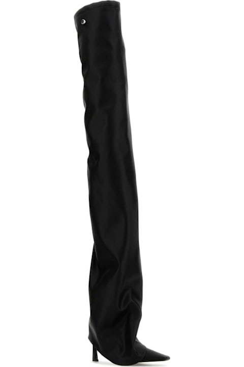 The Attico أحذية لـ السيدات The Attico Black Synthetic Leather Robin Otk Boots