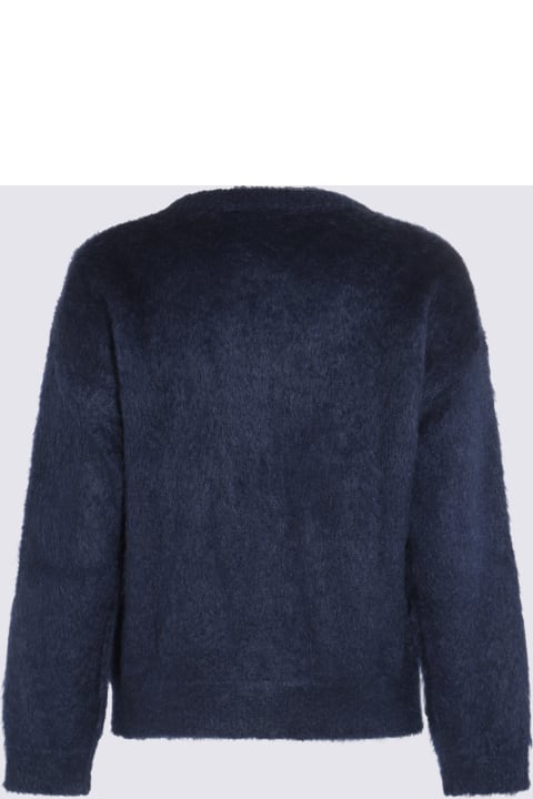 Jil Sander Sweaters for Men Jil Sander Midnight Blue Mohair Knitwear