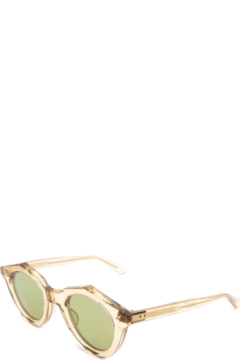 Max Pittion لـ Kids Max Pittion Voila 44 - Dusty Champagne / Green Lens Sunglasses