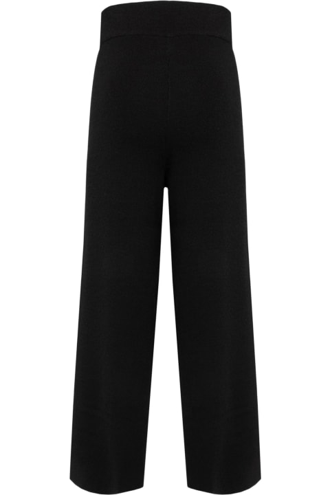 Alpha Studio for Women Alpha Studio Garconne-style Pants In Black Viscose Knit