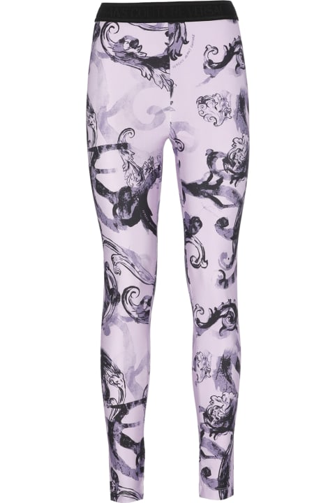 Pants & Shorts for Women Versace Jeans Couture Watercolor Baroque Leggings