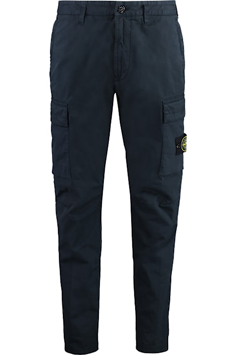 Sale for Men Stone Island Stretch Cotton Cargo Trousers