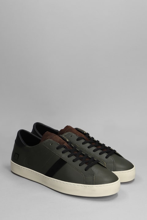 Hill Low Sneakers In Green Leather