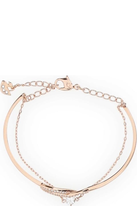 Swarovski for Men Swarovski Pink Gold Metal Infinity Bracelet