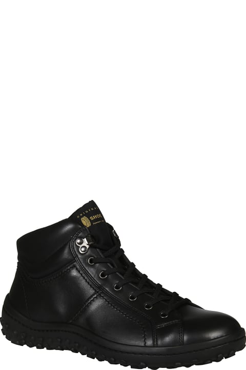 Laced-up Hi-top Sneakers