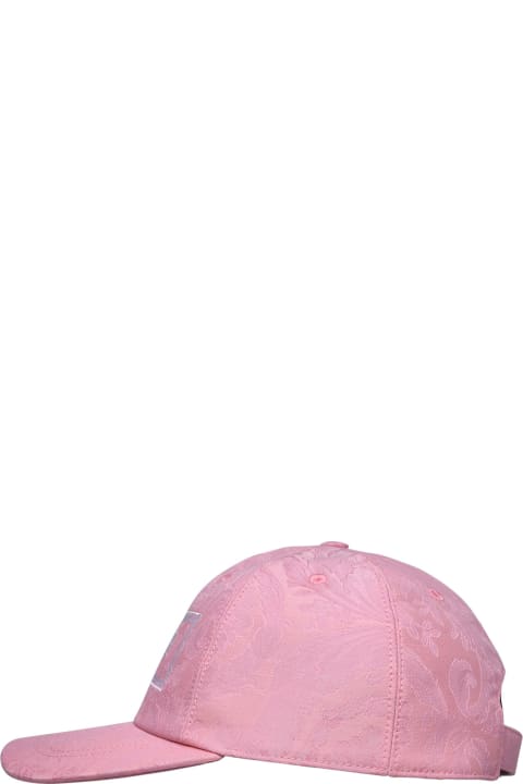 ウィメンズ 帽子 Versace Pink Cotton Hat