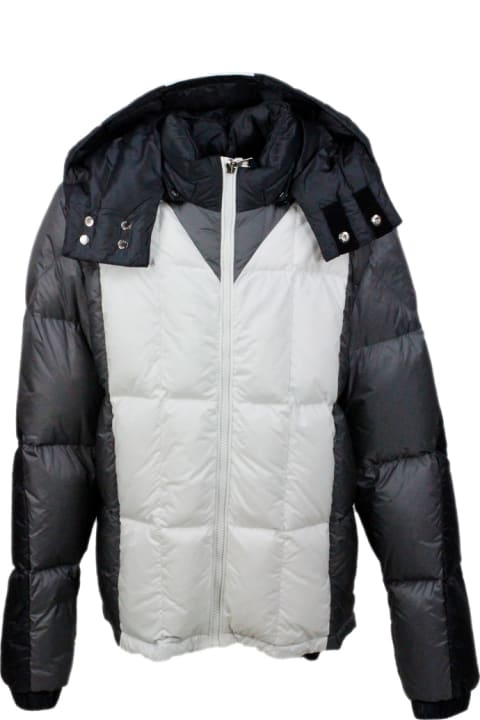 Coats & Jackets for Boys Moncler Down Jacket 100 Grams Alifhotes With Detachable Hood And Writing On The Hood