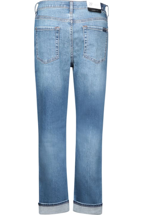 7 For All Mankind Clothing for Women 7 For All Mankind Relaxed Skinny Groovy Blue Jeans