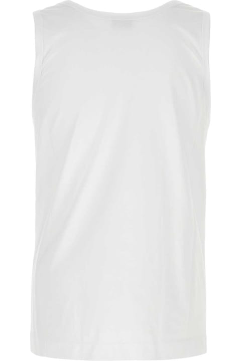 Dries Van Noten Topwear for Men Dries Van Noten White Cotton Helio Tank Top