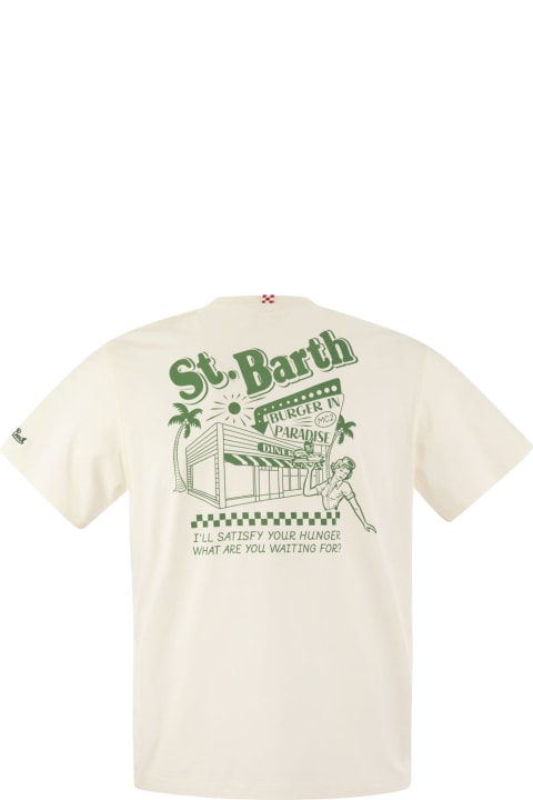 MC2 Saint Barth Clothing for Men MC2 Saint Barth T-shirt With Print On Chest And Back