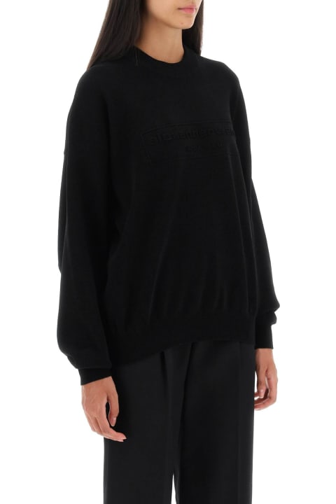 Alexander Wang Sweaters for Women Alexander Wang Crew-neck Sweater With Embossed Logo
